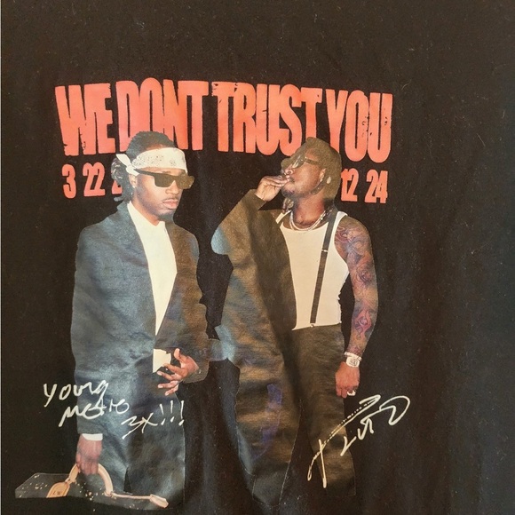 Metro Boomin and Future Shirt, We Don't Trust You Shirt, Hip Hop Album Size xl - Picture 2 of 4